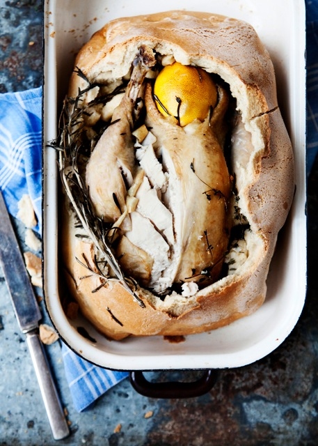lemon and rosemary stuffed chicken i salted dough